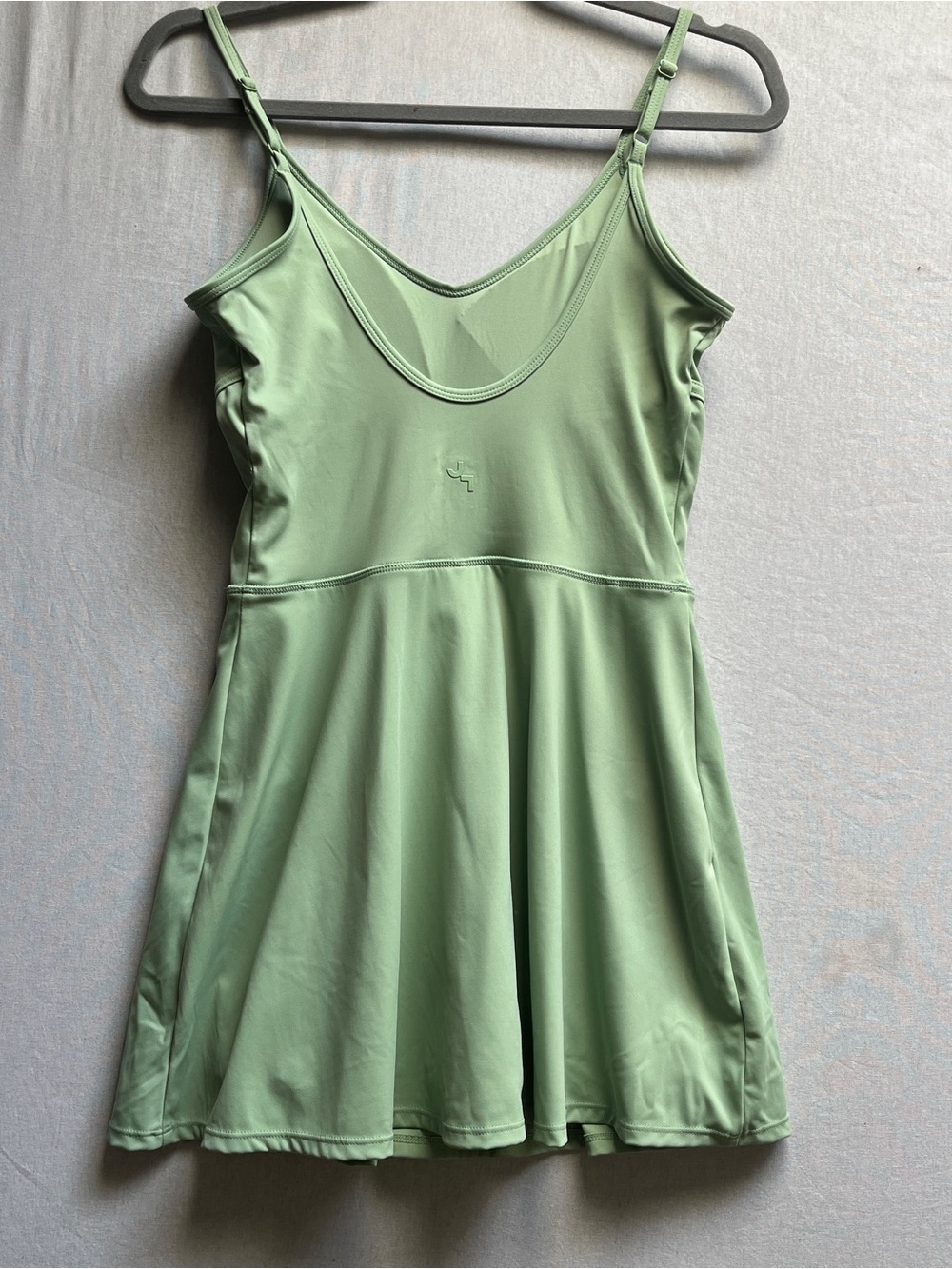 JoyLab Sage Green V-Neck Athletic Tennis Dress Built In Shorts XS - Picture 2 of 8